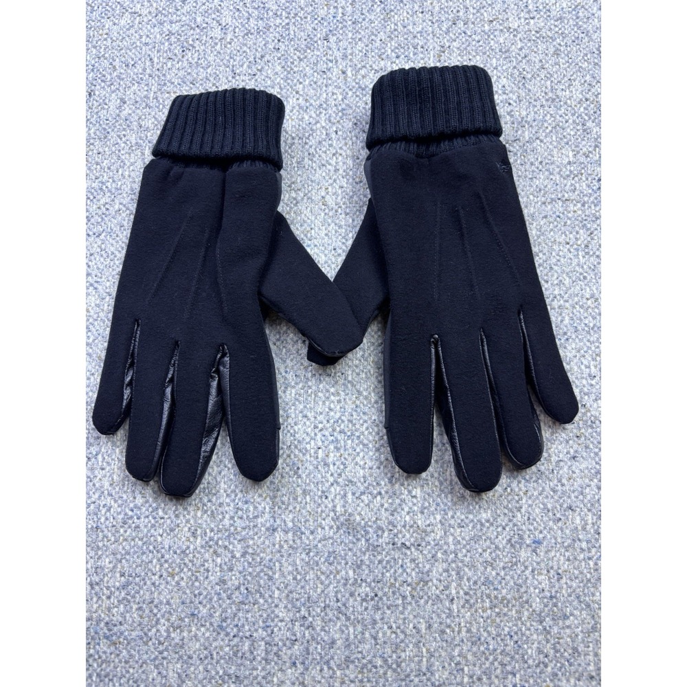Dockers Men's Black Gloves - Lined for Warmth - Touchscreen Size XL